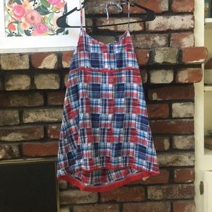 Girl’s plaid halter dress/tunic